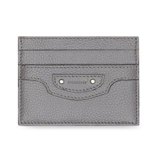Balenciaga NEW WOMEN'S NEO CLASSIC CARD HOLDER IN DARK GREY